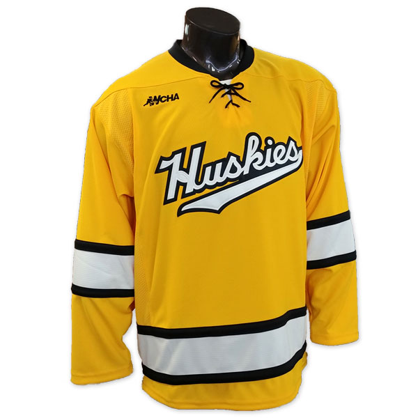 Men's Michigan Tech Huskies Black Custom Hockey Jersey
