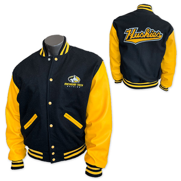 #26Q Varsity Jacket With Embroidered Michigan Tech Logos - Was $259.99 ...